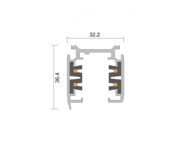 100 cm 3-Phasen Schiene für LED-Schienenleuchten | weiß | "Vario" und "Vario 2 - all in one" by Tiro