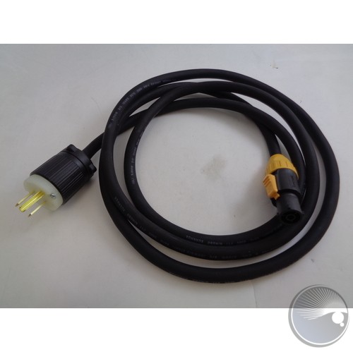 2m long feed power cable for F2/F4IP/F5IP panel use, one end with Seetronic IP65 powerCON connector,