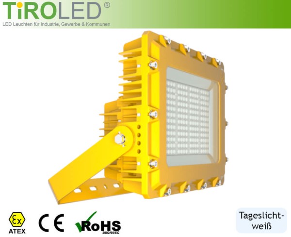 150 Watt ex-geschützter LED Strahler | 16500 lm | tageslichtweiß - 6000 K | IP66 | ATEX-KLE-1017 |
