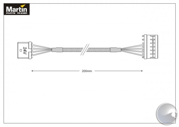 Wireset 24V for Display, 200mm