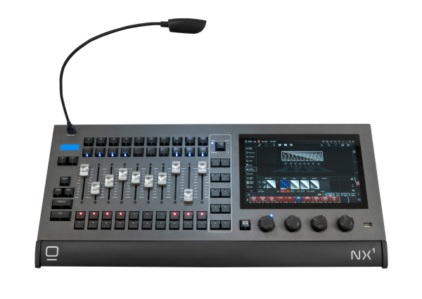 OBSIDIAN NX 1 1x 10,1" Multitouchscreen 10 motorisierte Playback-Fader 8 Universen, 4x DMX 512